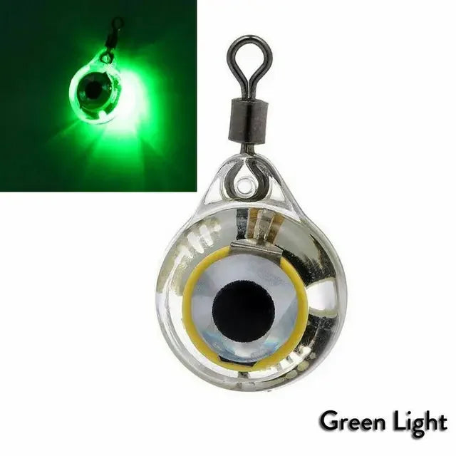 Ｍini Fishing Lure Trap Light LED Deep Drop Underwater Eye Shape Fishing Squid Bait Luminous Lure Lamp for Attracting Fish