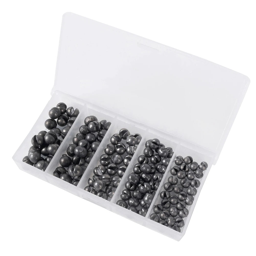 100PCS Fishing Weights Sinkers Fishing Float Weight Tackle Tool Round Split Shot Fishing Weights Lead Sinker Fishing Accessories-Ninja Market