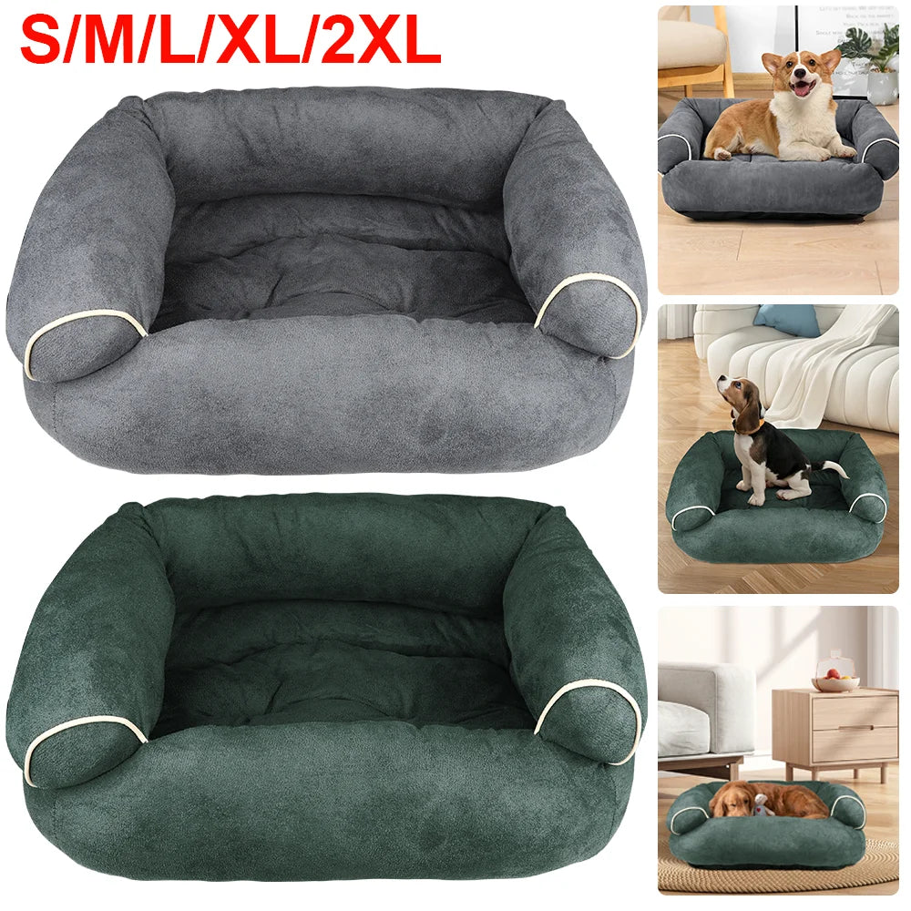 [UK Stock] S-2XL Pet Sofa Pet Dog Bed Sofa Deep Sleep Dog House Thickened Warm Cat Mat Small Kennel Pet Winter Blanket