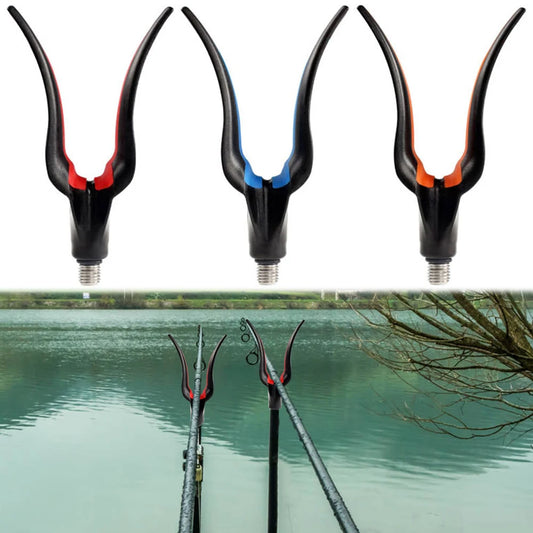 Plastic Gripper Rest M3/8 Thread Fishing Rod Holder ABS+PVC Rod Grips Rest for Buzz Bar and Fishing Alarm Fishing Accessories