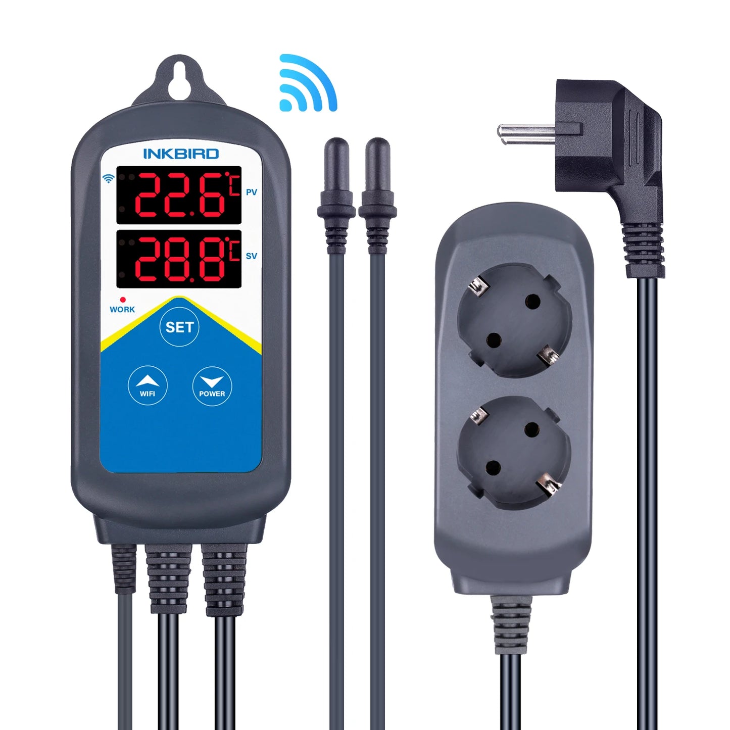 INKBIRD ITC-306A WIFI Dual Heating Temperature Controller Thermometer Aquarium Thermostat With 2 Probes for Fish Tank-Ninja Market