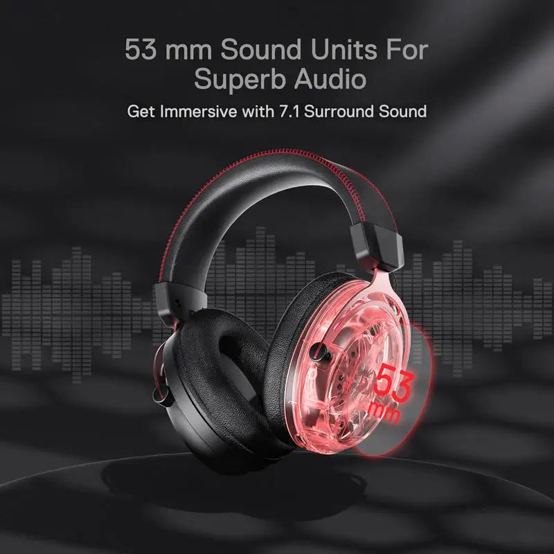 Redragon H386 USB Diomedes Wired Gaming Headset 7.1 Surround Sound  53MM Drivers Detachable Microphone Headphone-Ninja Market