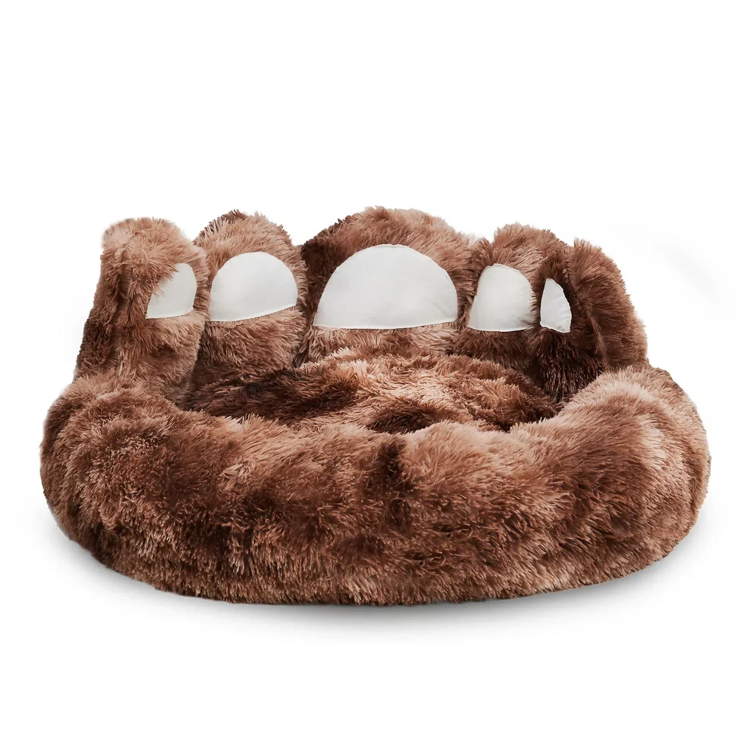 Dog Bed Bear Paw Dog Beds for Small Medium Dogs Cute Dog Cozy Soft Long Plush Round Pet Sofa Bed Cat Bed Cama Para Perro-Ninja Market