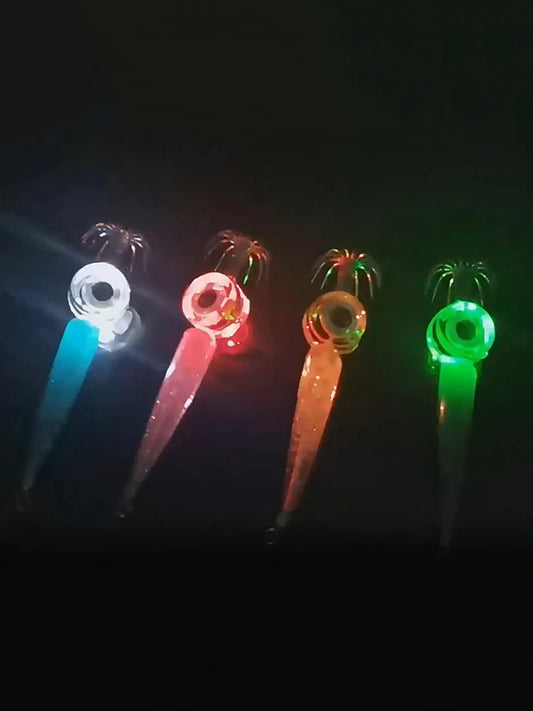 Fish Lure Light with Hook High Brightness Display LED Sea Glowing Fishing Squid Octopus Lamp Fishing Tackle Gear