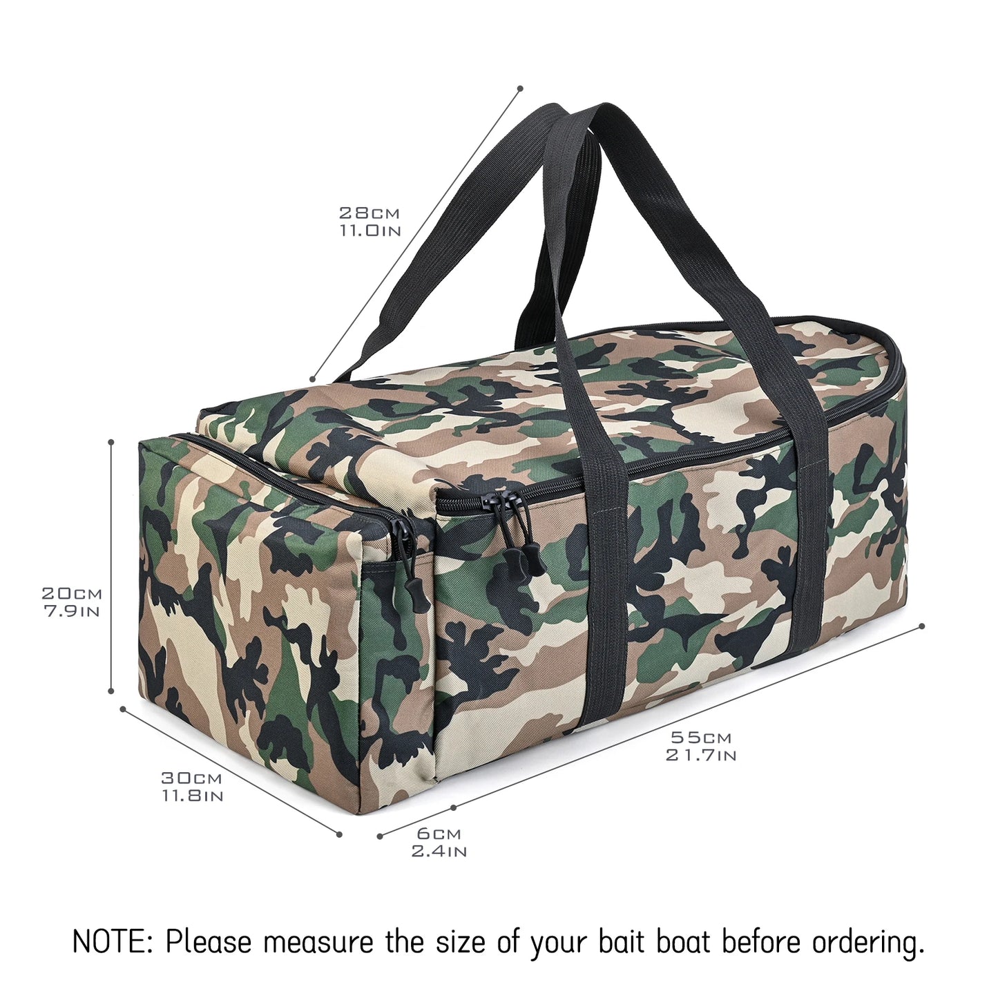 Portable Carry Bag for Bait Boat Water Repellent Tear-resistant Bait Fishing Boat Storage Bag Large Capacity 1000D Oxford Cloth