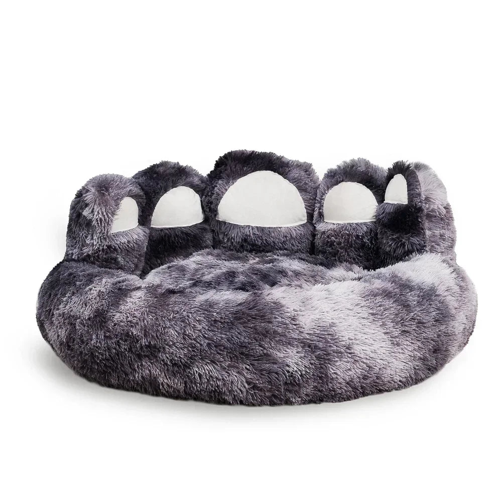 Dog Bed Bear Paw Dog Beds for Small Medium Dogs Cute Dog Cozy Soft Long Plush Round Pet Sofa Bed Cat Bed Cama Para Perro-Ninja Market