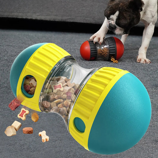 1pc Dog Toy Tumbler Leaky Food Ball Elliptical Track Rolling Ball Slowly Feeding Protects Stomach Increase Intelligence Pet Sup-Ninja Market