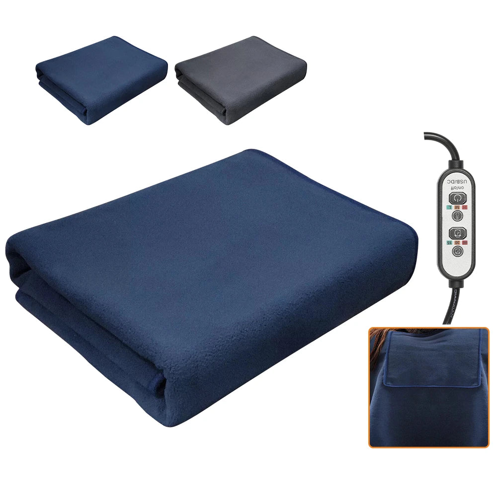 [UK Stock] 150*80cm Heated Shawl Blanket Winter Electric blanket Three-speed adjustable heat Outdoor Home Heating Blanket