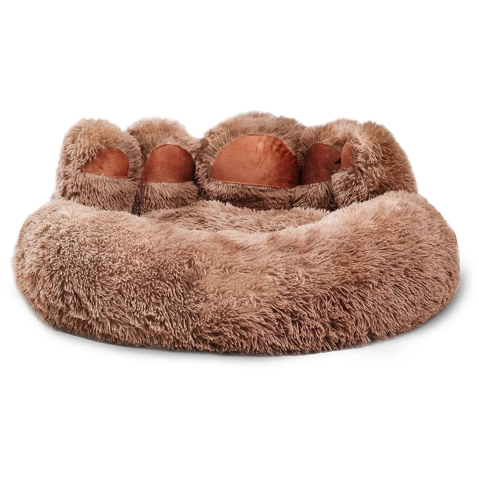 Dog Bed Bear Paw Dog Beds for Small Medium Dogs Cute Dog Cozy Soft Long Plush Round Pet Sofa Bed Cat Bed Cama Para Perro-Ninja Market