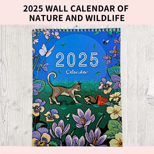 2025 Wall Of Nature And Wildlife Calendar Planner Home Office UK Stock.-Ninja Market