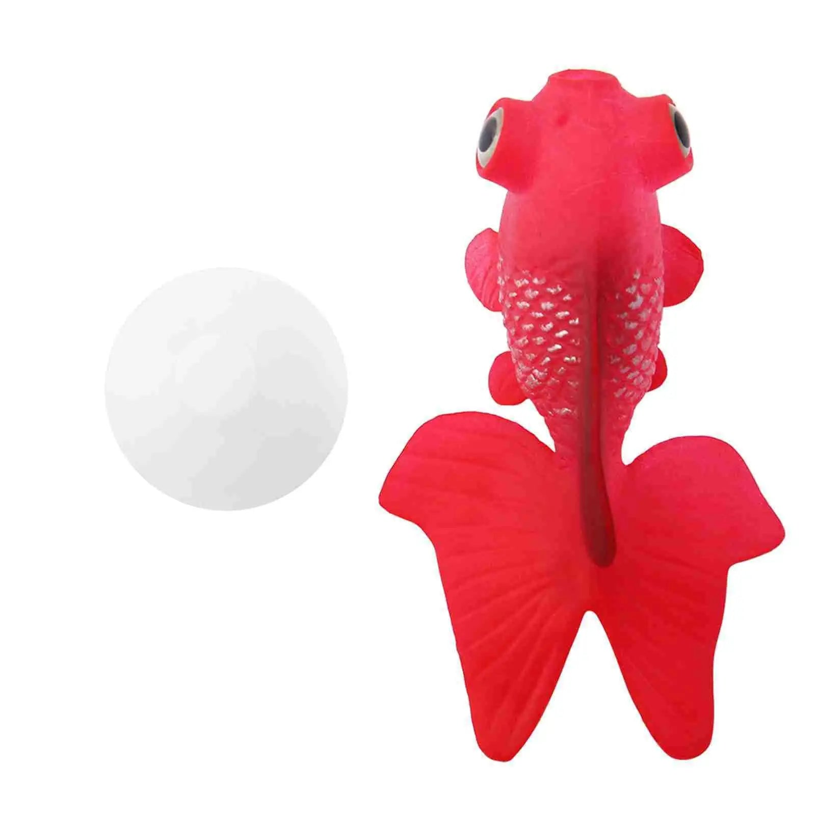 Funny Red Goldfish Silicone Ornament for Aquarium Decoration - Cute Artificial Fish Tank Accessory-Ninja Market