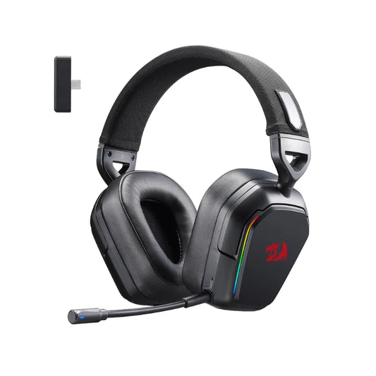 Redragon H868 3-Mode Wireless RGB Gaming Headset 7.1 Surround Sound 40 mm Drivers Noise-canceling Microphone Over-Ear Headphones-Ninja Market