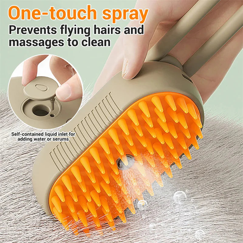 Cat Steam Brush Steamy Dog Brush 3 in 1 Electric Spray Cat Hair Brushes for Massage Pet Grooming Comb Hair Removal Combs Pet Products-Ninja Market