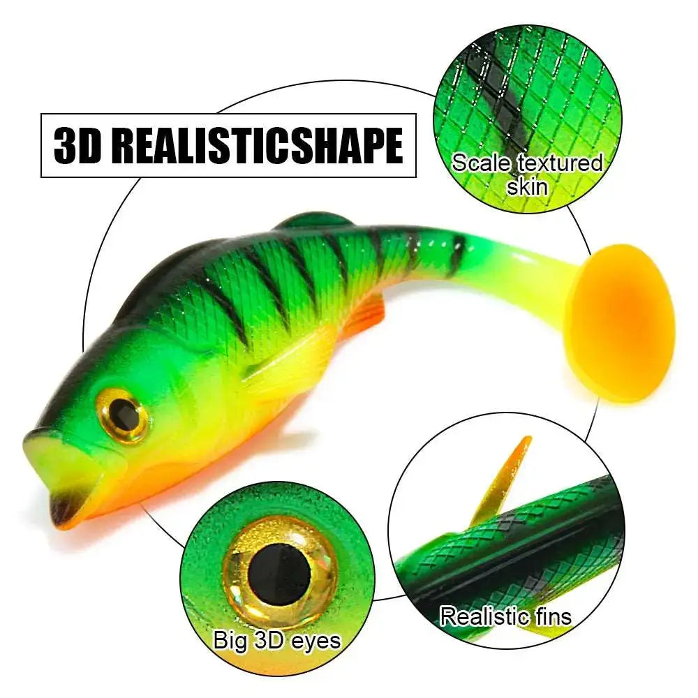 Spinpoler Vigour Perch Shad Soft Swimbait Fishing Lure 7cm/11cm/14cm For Pike Zander Bass Paddle T Tail Pesca Fake Fish Lurre-Ninja Market